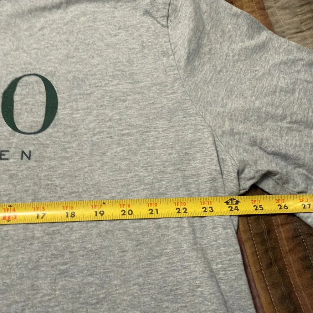 Polo Ralph Lauren Mens Grey T-Shirt w/Green Logo Print Short Sleeve Size 2XLT